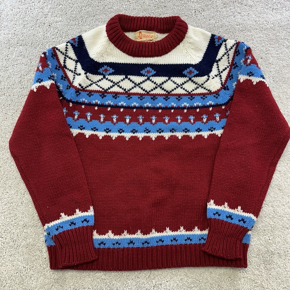 True Vintage 60s Indian Brand Sportswear Knit Sweater Size Medium